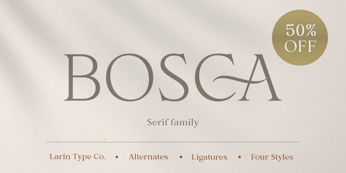 Пример шрифта Bosca Medium